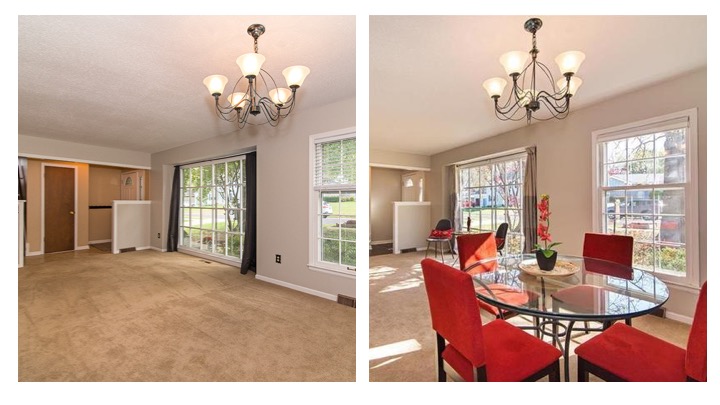 dining room flip before and after